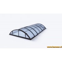 Teleskopska streha za bazen ( kupola ) Basik (KLASIK) B 8,50x4,15m, mat, antracit Teleskopska streha za bazen ( kupola ) Basik (KLASIK) B 8,50x4,15m, mat, antracit